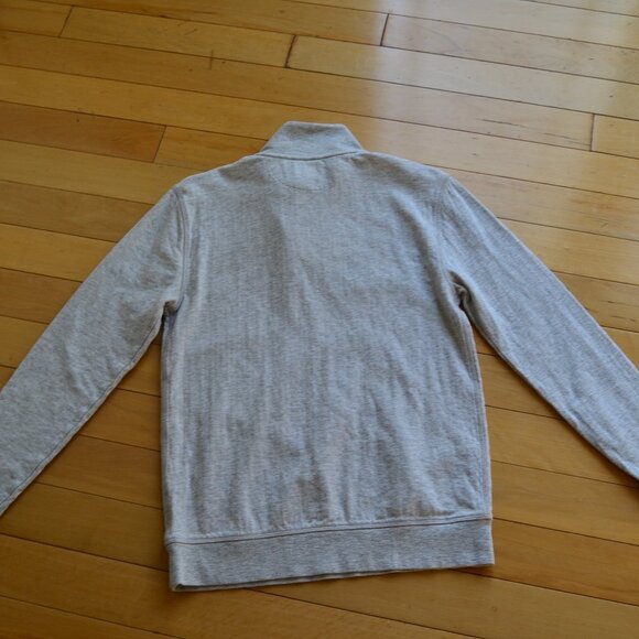 Faherty Gray 1/4 Zip Mock Neck Casual Golf Pullover Sweater Sweatshirt Men's S - Picture 6 of 8